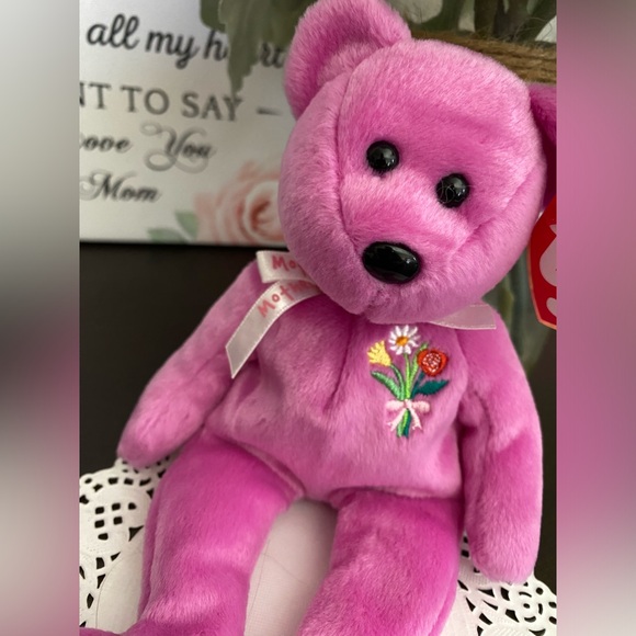 💐 “MOTHER” RETIRED TY BEANIE BABY BEAR. DATED 2004! MINT WITH MINT TAGS! - Picture 2 of 7